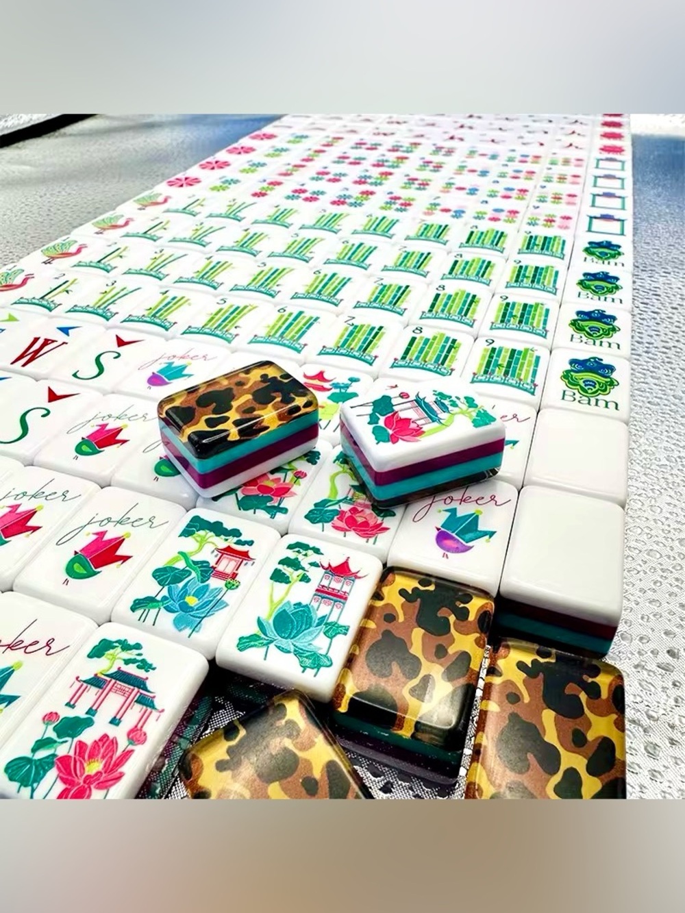 American Mahjong Tiles 4 Layer Tortoise Shell